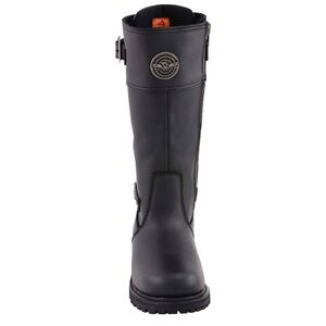 Milwaukee Leather Size 11 Black Biker Motorcycle Riding Boots Womens